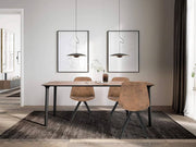 Bolt Edge Bezoekersstoelen - Donkerbruin stof - Houten poten - Zithoogte 46cm - Set van 2