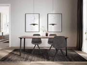 Bezoekersstoelen - Antraciet stof - Houten poten - Zithoogte 46cm - Set van 2