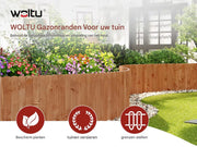 Tuin Gras Gazon Rand - Flexibele Houten Border voor Tuinhek - Tuinafboording voor Outdoor Landschap & Tuindecoratie - 203x60x1.4cm Bruin