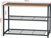 Happyment Luxe Schoenenrek - 6 paar - Schoenenbank vintage - Zwart