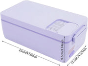 Elektrische Lunchbox 35,2 Oz - Voor Onderweg, Kantoor & School - Draagbaar & Oplaadbaar met Touchscreen Bedieningsknop - Inclusief Geïsoleerde Tas - Paars