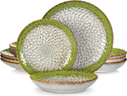 Happyment Serviesset Deluxe - 4 Persoons - Porselein - 12 Delig - Bordenset 4 persoons - Bordenset 12 delig - Gemixte Kleuren
