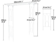Opulence Elegante rozenboog - Voor tuin of bruiloft - Decoratie - Voor klimplanten - Metaal - 200x200cm