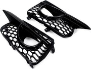 Mistlamp Covers Dravon - Mistlamp Grille Covers - Voor Infiniti Q50 (2014-2017) - Honingraat Stijl - Glanzend Zwart