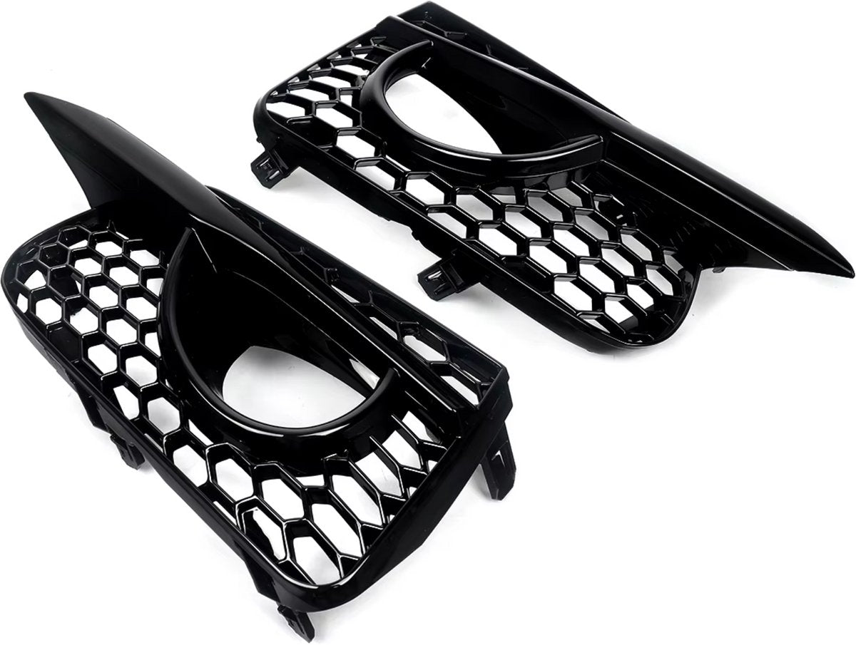 Mistlamp Grille Covers - Voor Infiniti Q50 (2014-2017) - Honingraat Stijl - Glanzend Zwart