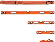Waterpas 3 stuks - aluminium en magnetische waterpas - 3 libellen 45 graden hoek - horizontaal en verticaal 0,5 mm/m