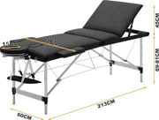 Massagetafel - Aluminium - Verstelbaar & Inklapbaar - Behandeltafel - Luxe