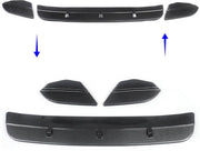 Voorbumper Lip Kinetron - Voorbumper Spoiler Lip - Voor BMW X3M F97/X4M F98 (2019-2022) - Gloss Zwart/Koolstofvezel Look - Auto accessoires
