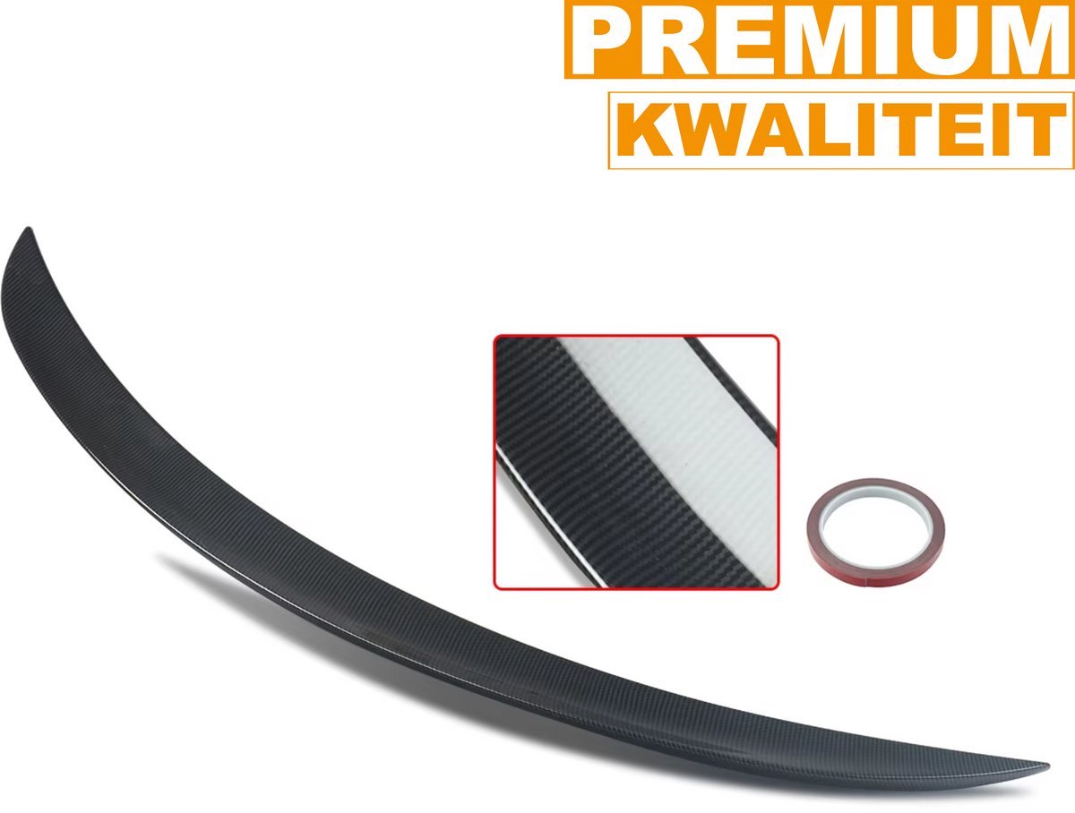 Bumper Lip Stronix - Achterkofferbak Bumper Lip Spoiler - Voor BMW 3 Serie E90 (2005-2011) - MP Stijl - Koolstofvezel Look - Auto accessoires