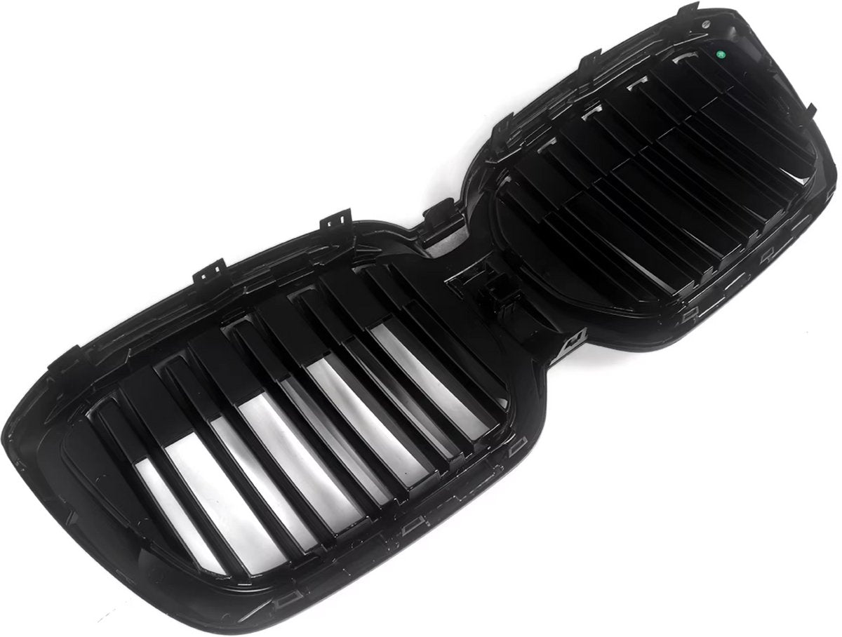 Voorbumper - Voor BMW iX3 G08i 2022-2023 - Auto accessoires - Niergrille - Dual lats - M Look - Gloss Zwart