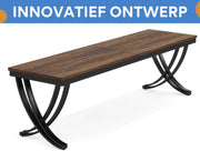 Dubbel computerbureau - Bruin - 200cm bureau - X-poot - Voor 6 personen - Voor volwassenen