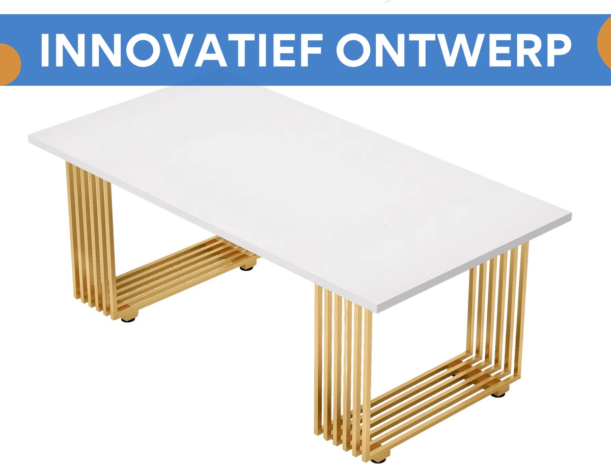 Bureau Ceylix - Modern 180 x 79 x 78 cm - Stijlvol Computerbureau Marmerlook - Voor Thuis en Werk