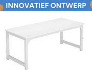 Bureau - Computerbureau - Lange bureau - Vergadertafel - Voor thuis of kantoor - Wit