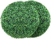 Kunstbuxusballen - Kunstplant - Decoratieplant - Set van 2 - Ø40,6 cm - Incl. Vlinders & Bladeren - Voor Binnen & Buiten & Decoratie