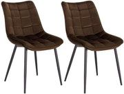Happyment Luxe Eetkamerstoelen - Bruin Bordeaux - Woonkamerstoelen - Keukenstoelen - Kuipstoel - Set van 2, 4 of 6