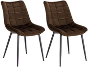 Bolt Edge Eetkamerstoelen - Bruin/Bordeaux - Kuipstoelen - Set van 2, 4 of 6