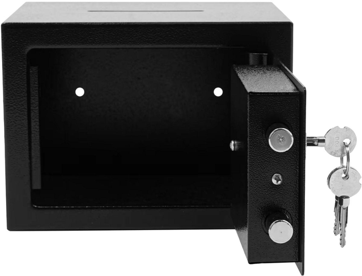 Kluis kluis - 23cm - Waterdicht - 2 sleutels - Zwart