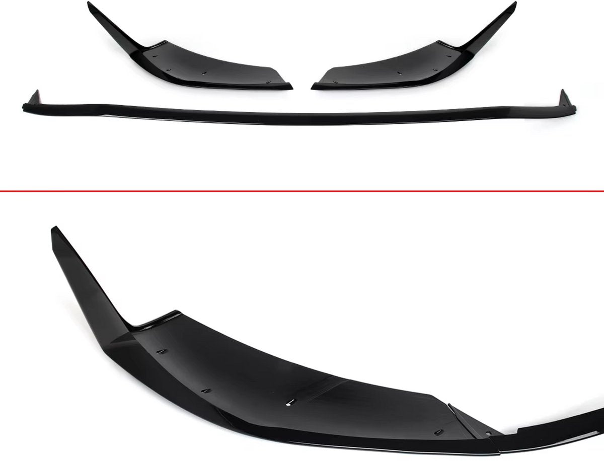 Front Splitter Spoiler Lip - M Sport Stijl - Gloss Zwart - Voor BMW 1 Serie F20/F21 (2015-2018) - Auto Accessoires
