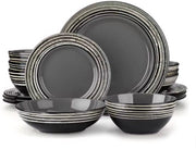 Vitaria Serviesset - 16 delig - 4 persoons - Bruin - Dinerborden - Bordenset - Diepe borden - Ontbijtborden - Keukenservies - Servies