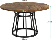 Eettafel Aravon - Rond 120cm - Keukentafel voor 4 Personen - Voor Keuken of Eetkamer