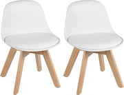 Kinderstoel - Eetkamerstoel - Wit - Zithoogte 33cm - Kinderfauteuil