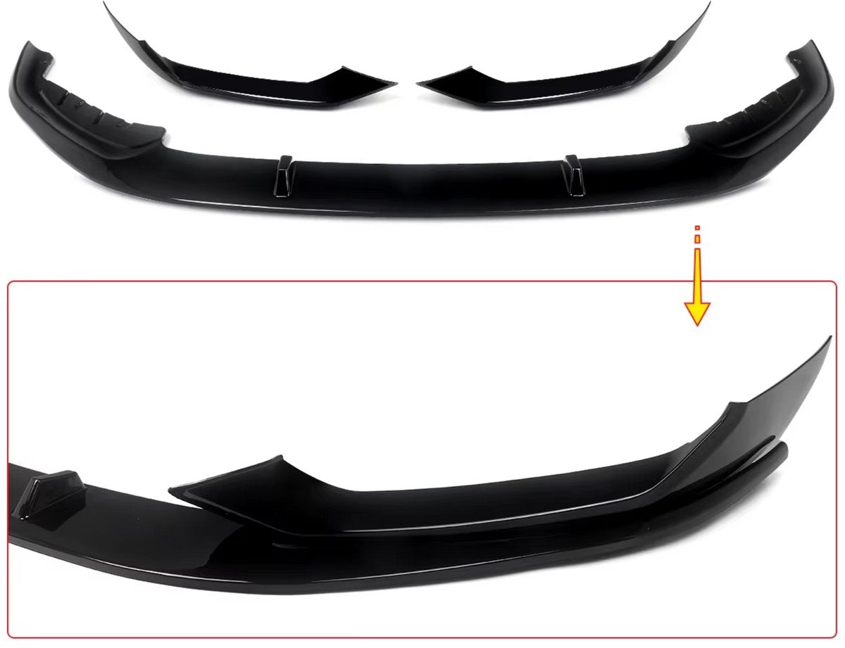 Voorbumper - Voor BMW 5-Serie G30/G31/G38 M Sport 2021-2023 - Auto accessoires - Splitter lip - Gloss Zwart