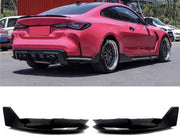 Splitter Dravon - Bumper Splitter Lip Schorten - Voor BMW G80 M3 Sedan (2021-2024) - Glanzend Zwart - MP Stijl - Auto accessoires