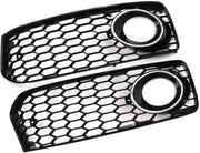 Grille - Voor Audi A5 S-Line/S5 B8 RS5 2008-2012 - Auto accessoires - Honingraat grille - Mistlichtroosters - Zwart/Chroom