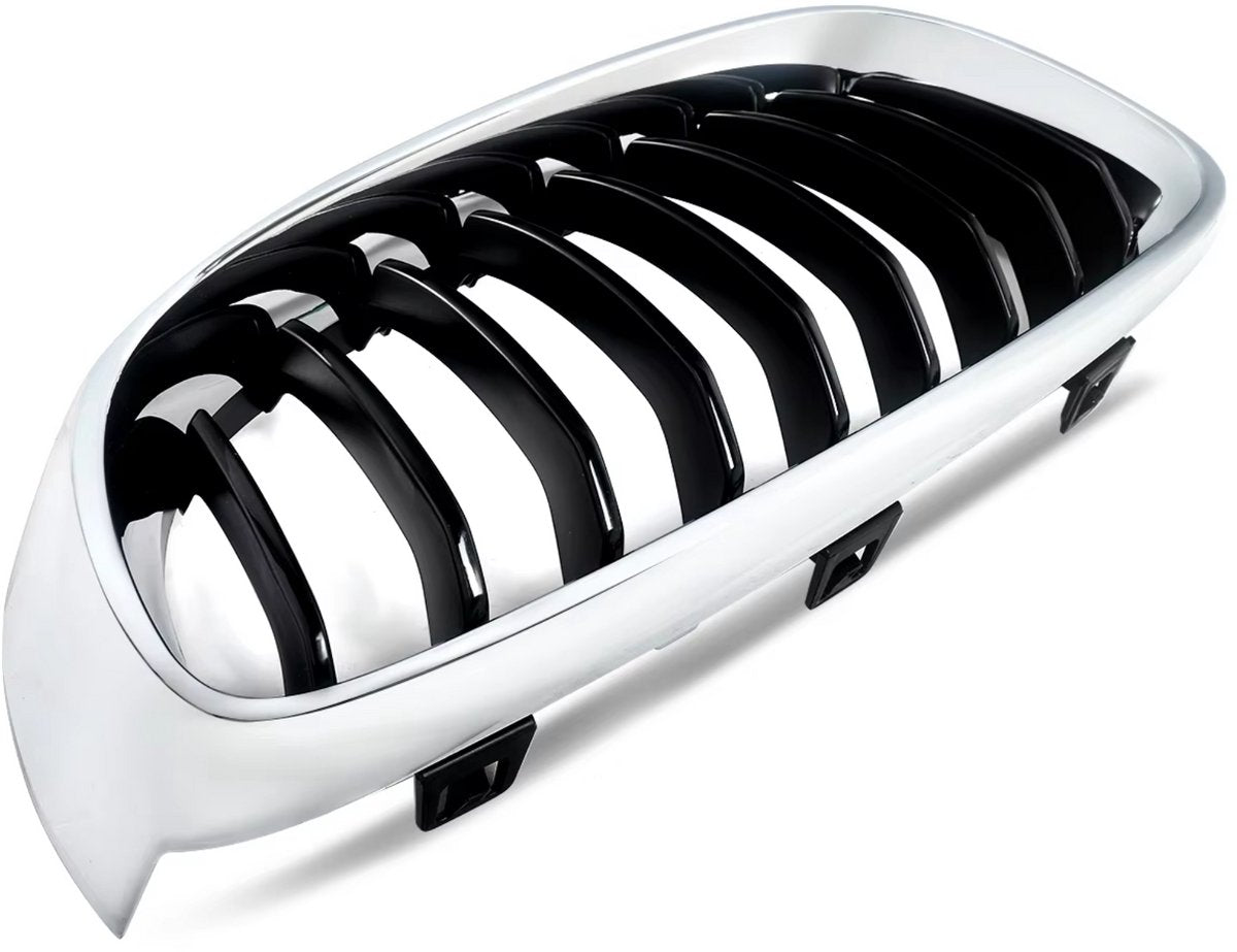 Voorbumper grille - Chroom & Zwart - Voor BMW F34 328i/335i 3 Serie GT (2013-2019) - Links & Rechts - Auto accessoires