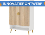 Schoenenkast - Schoenenbank - Schoenenrek - Voor schoenenopslag - Met 7 lagen en verstelbare planken - Donker Khaki