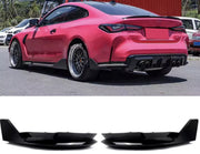 Bumper Splitter Lip Schorten - Voor BMW G80 M3 Sedan (2021-2024) - MP Stijl - Skirt - Glanzend Zwart - Auto accessoires