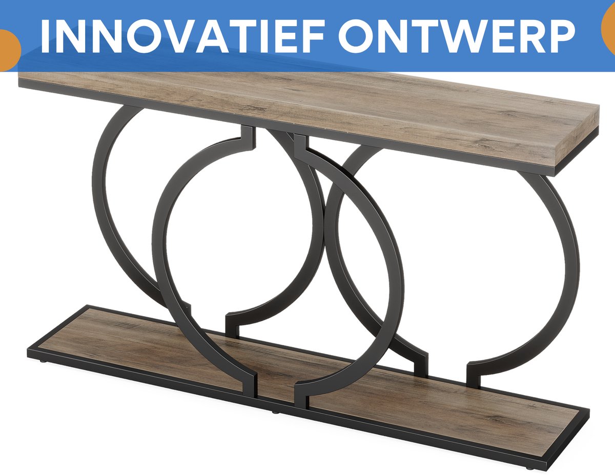 Consoletafel Giggs - Haltafel - 140cm - Wandtafel - Gang of woonkamer - Donkerbruin