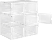 Happyment Schoenenbox deluxe - Transparant - 6 stuks - Sneakerbox - Schoenendoos - Opbergsysteem - Opbergbox