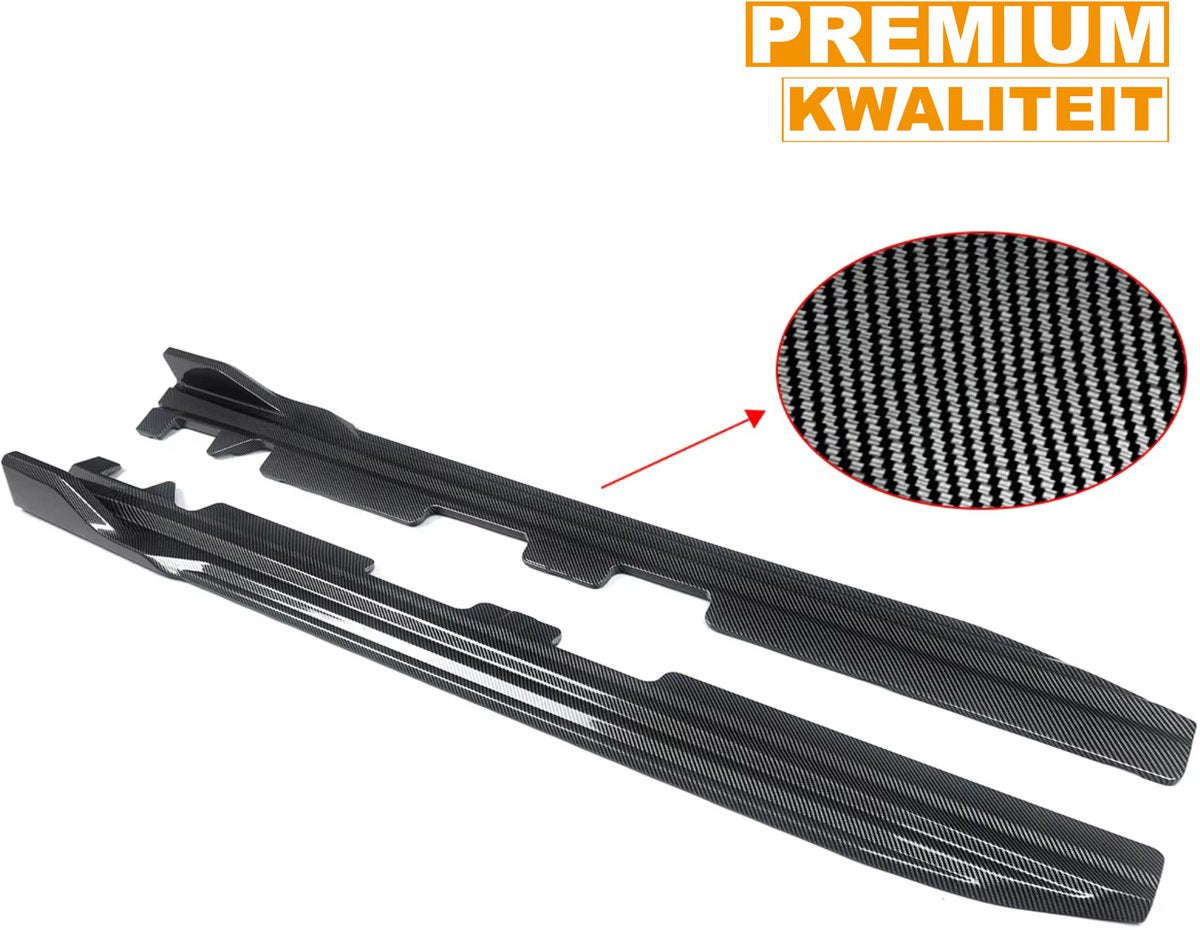 Side Rokken Splitter Uitbreiding - Carbon Look - Voor BMW X3/X3M G01 & X4/X4M G02 (2018-2023) - Auto Accessoires