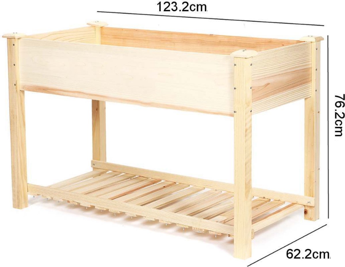 Frobin Plantenbak voor Buiten - Kweekbak - Bloembak Hout - Kweektafel - Plantenbakken voor Buiten - Kweekbakken Moestuin