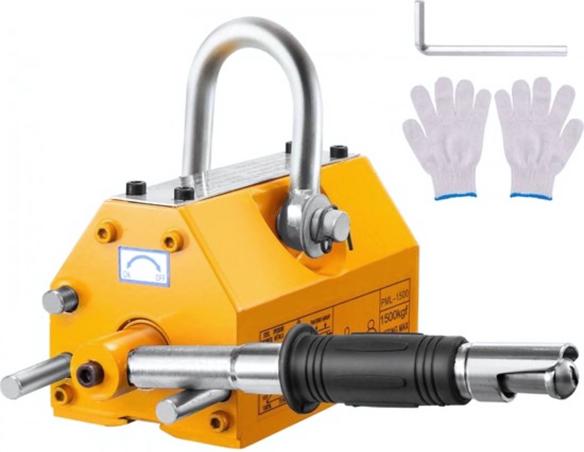 Hefmagneet PRO - 1500KG Laadvermogen - 3750KG Trekkracht - Neodymium en staal