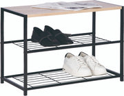 Happyment Luxe Schoenenrek - 6 paar - Schoenenbank vintage - Zwart