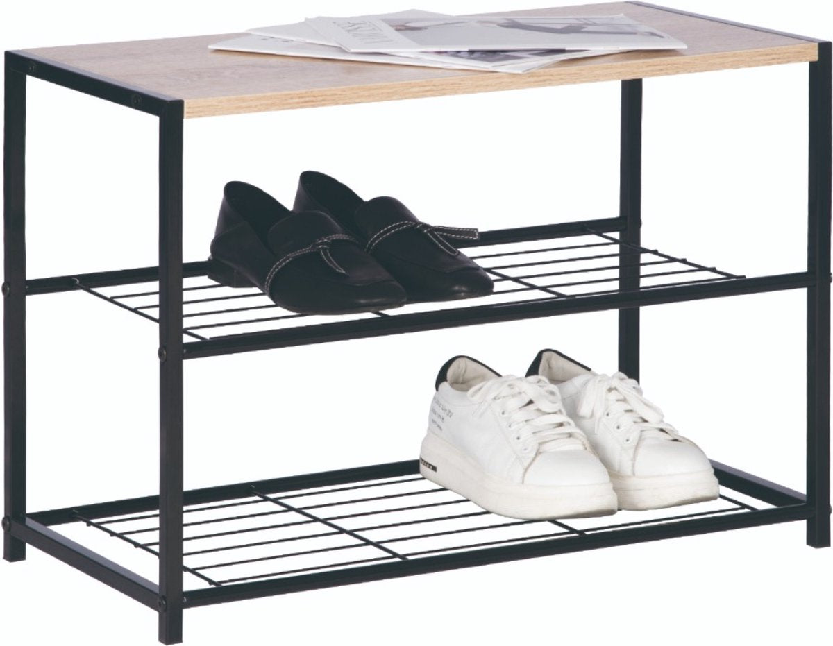 Happyment Luxe Schoenenrek - 6 paar - Schoenenbank vintage - Zwart