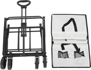 Opvouwbare Bolderkar – Bolderwagen - Voor strand, tuin en camping – Met wielen en duwstang – Khaki