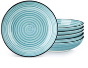 Tida Serviesset - 6 delig - 6 persoons - Blauw - Dinerborden - Bordenset - Diepe borden - Ontbijtborden - Servies - Keukenservies