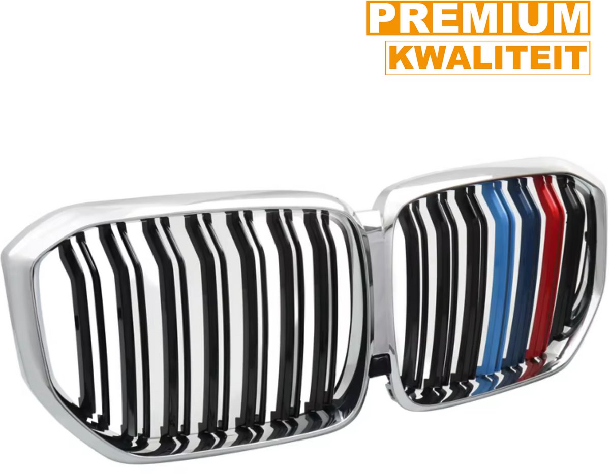 Voorbumper - Voor BMW X5 G05 2019 - Auto accessoires - Dubbele niergrille - Chroom + M-kleur - M Look stijl