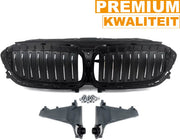 Voorbumper Grille Deluxe - Voor BMW 5 Serie G30/G31 (2017-2020) - Actieve Luchtluik - BLK + Chroom - Auto accessoires