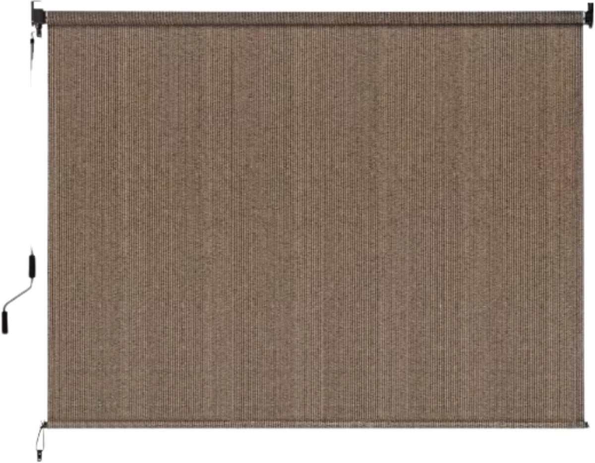 Buiten blinds rolgordijn - Zonnescherm - Jaloezieen - Curtains - Oprolbaar - 240x180cm - Bruin