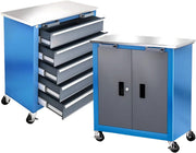 Gereedschapskast op wielen - 5 lades - Draagbaar - Voor monteurs - Gereedschapskist - Afsluitbaar - Zwart