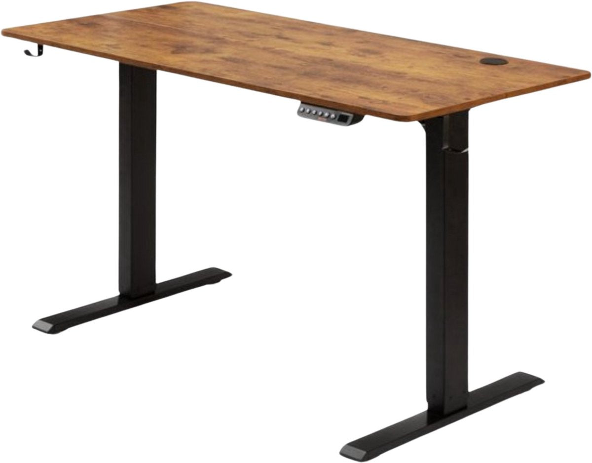 Elektrisch zit sta bureau Deluxe - Verstelbaar - 140x70cm - Voor Thuis en op Kantoor - In Hoogte Verstelbaar - Geheugenbediening