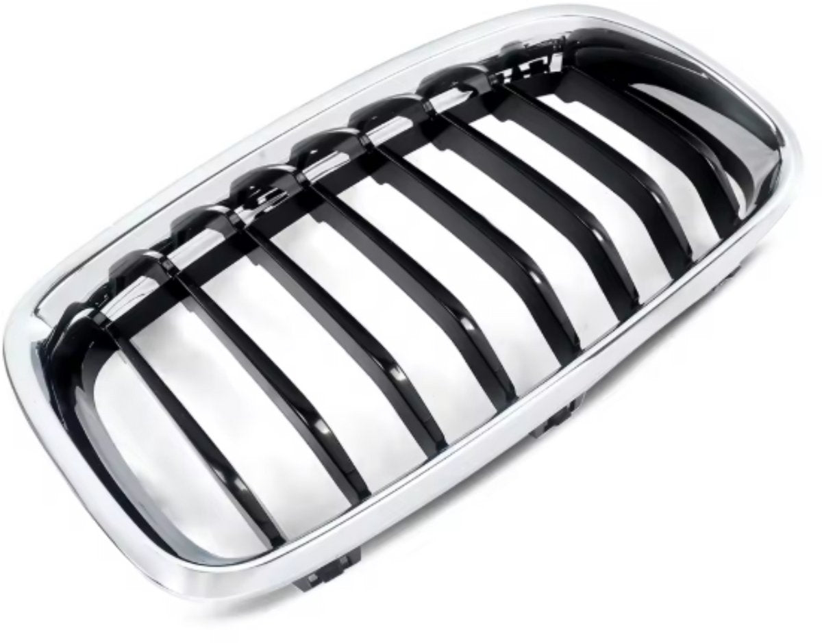 Rechter voor Nier grille - Voor BMW 3 Serie F30/F31/F35 (2012-2018) - Chroom & Zwart - Auto accessoires