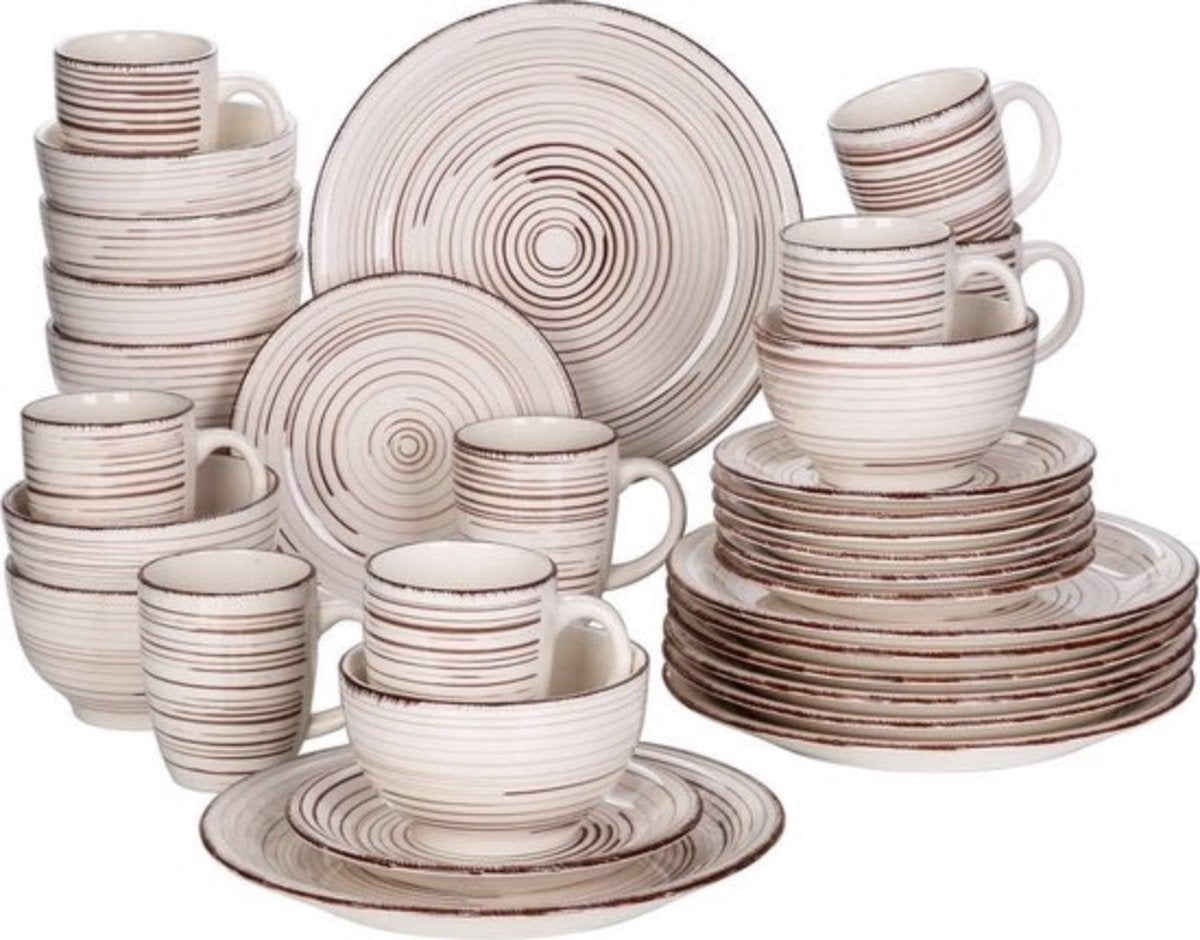 Happyment Serviesset 8 personen - 32 delig - Borden - Keramisch servies