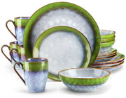 Regal Serviesset - 16 delig - 12 persoons - Durec groen - Dinerborden - Bordenset - Diepe borden - Ontbijtborden - Servies - Keukenservies – Luxe design