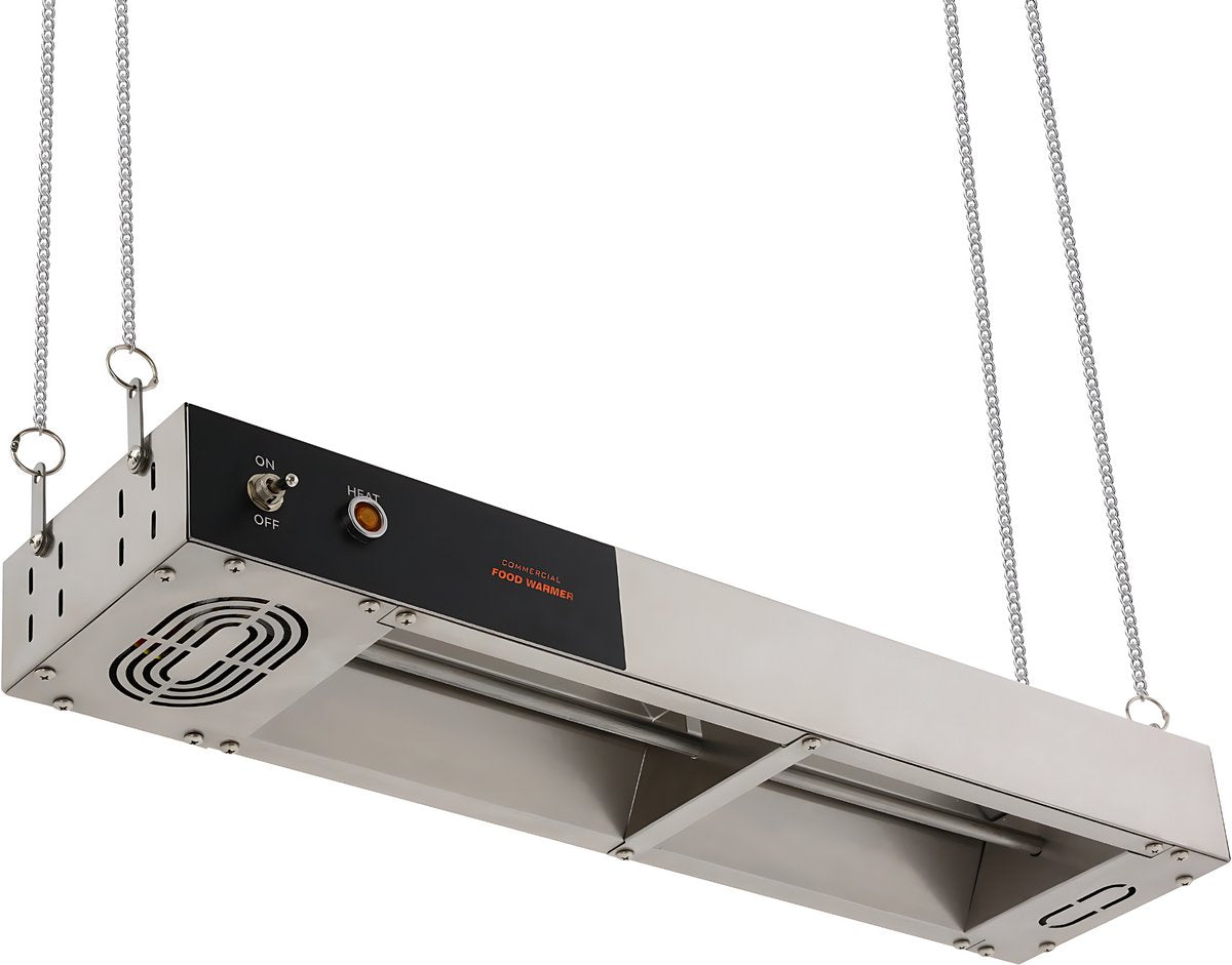 Hangende Voedselverwarmer 750W - Warmtelamp - Voor Keukens & Buffetten - Elektrisch Verwarmd - 30 tot 50 graden - RVS