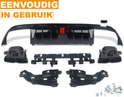 Achterdiffuser Lip met Uitlaat Tips - Auto Accessoires - Voor Mercedes W205 C300/C63/C43 AMG (2015-2018)